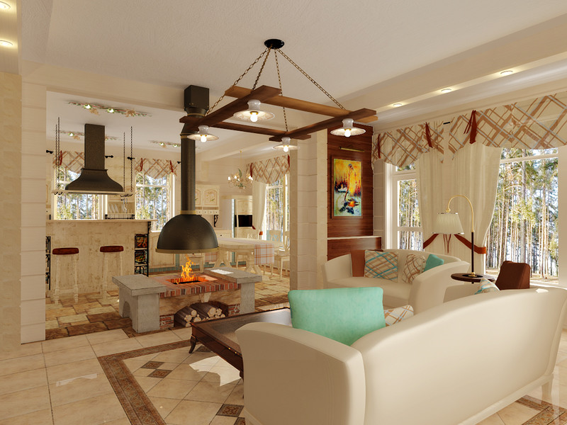 Дизайн-проект дома в стиле кантри