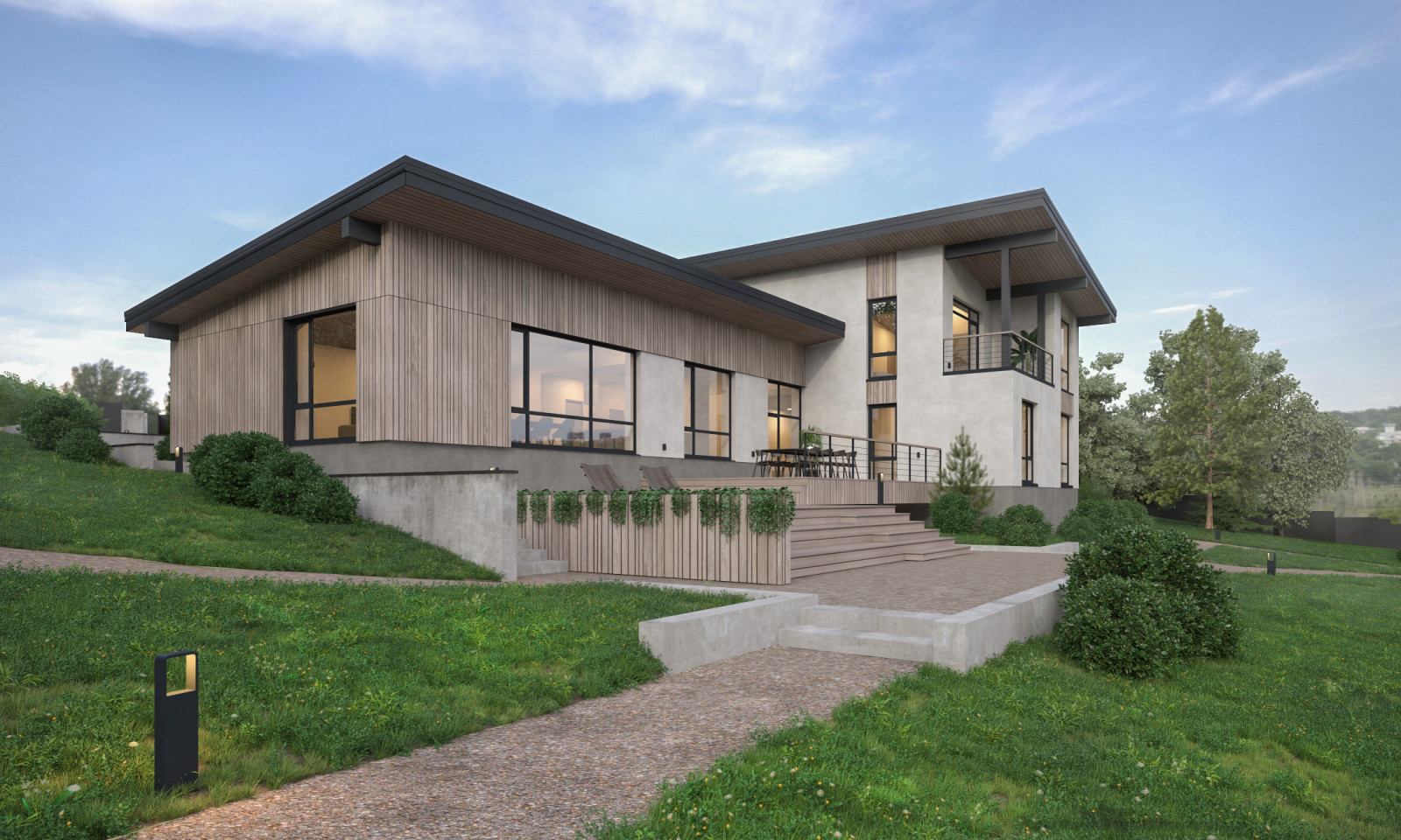 Коттедж на склоне