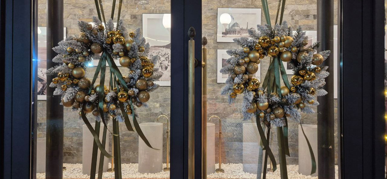 Новогодний декор Бювета в Светлогорске