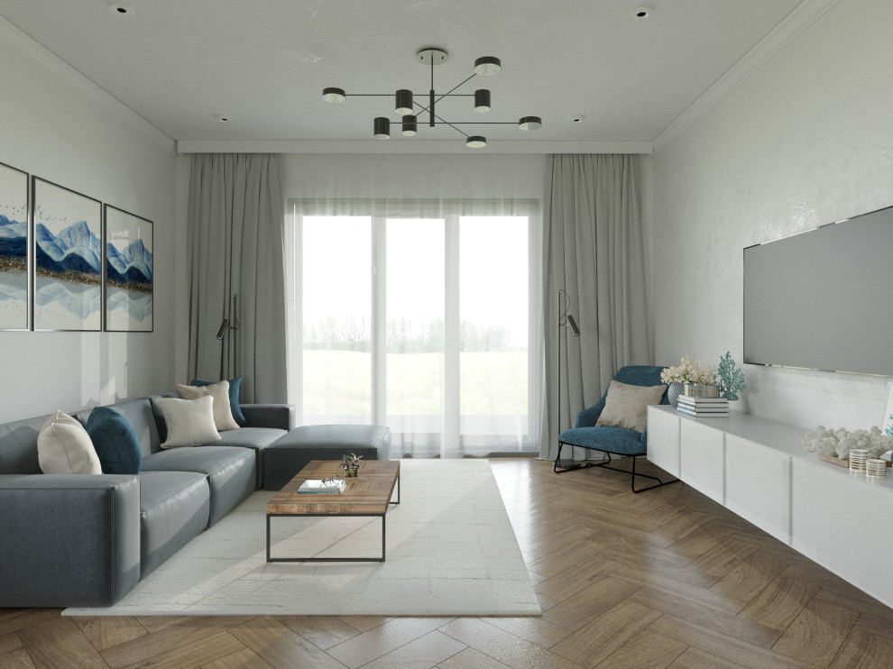 Проект кухни-гостиной в частном доме