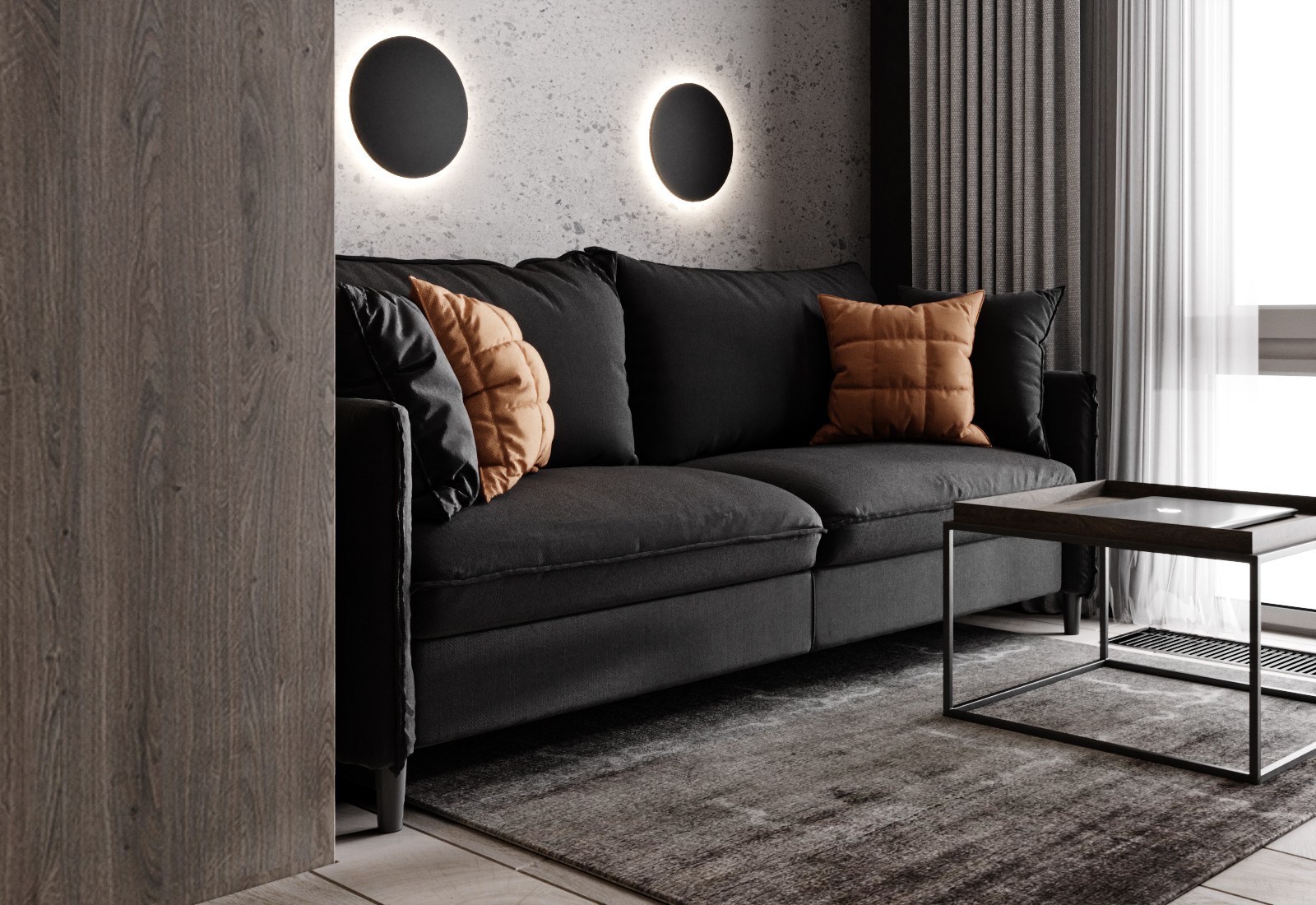 Обложка проекта: Квартира в темных оттенках