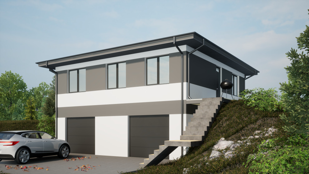 Обложка проекта: Проект индивидуального жилого дома 80м2