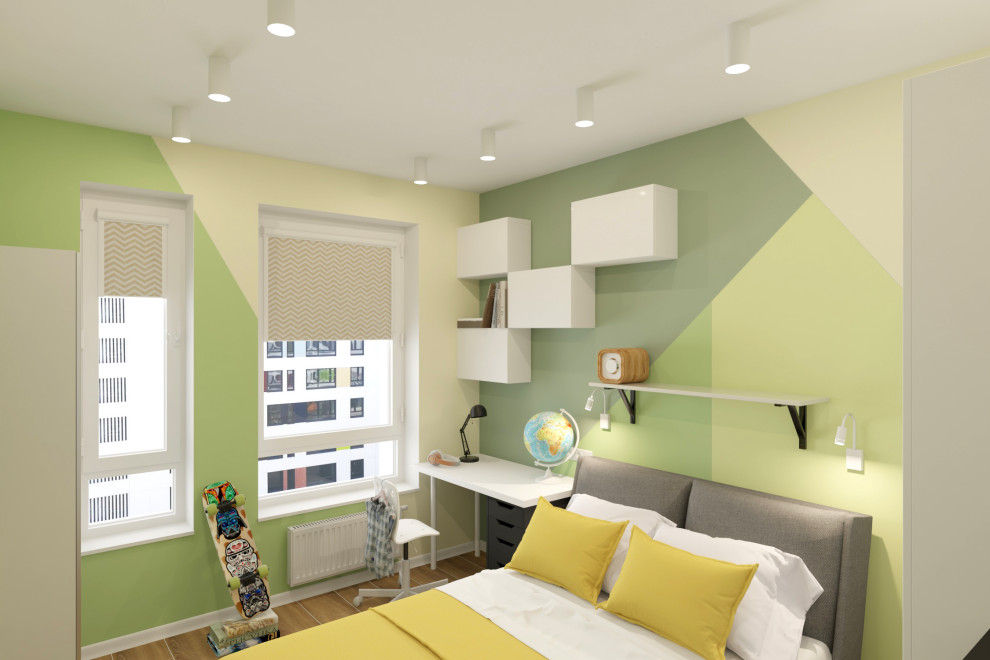 Двухкомнатная квартира в скандинавском стиле 61м2 в ЖК "Гринпарк"