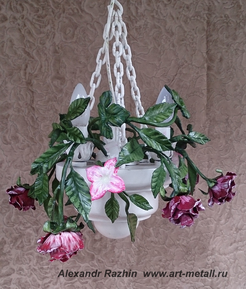 Обложка проекта: Wrought iron lamps floral style.