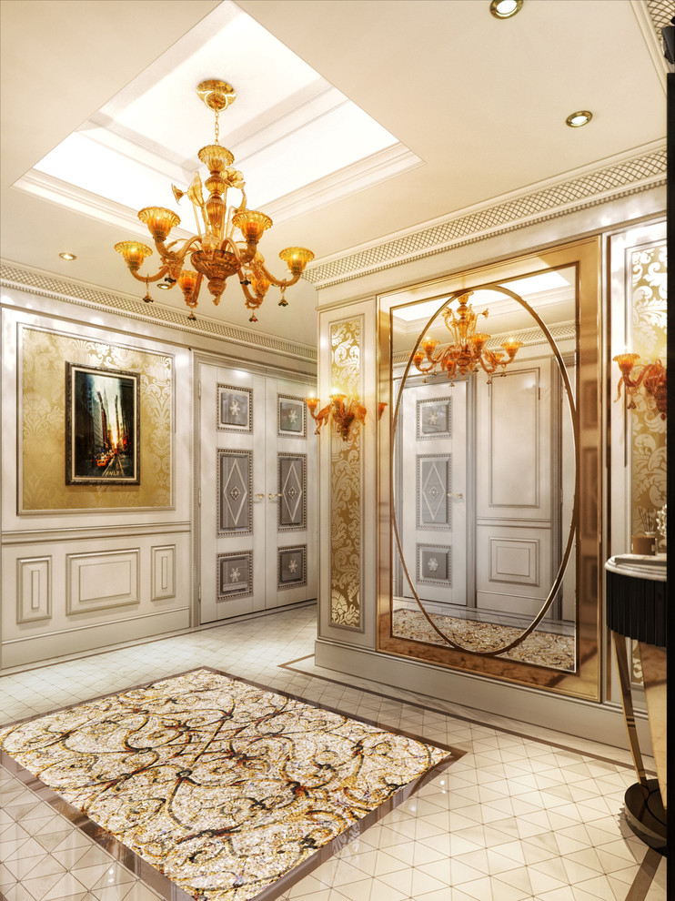 Интерьер в стиле ар-деко с элементами дикой природы