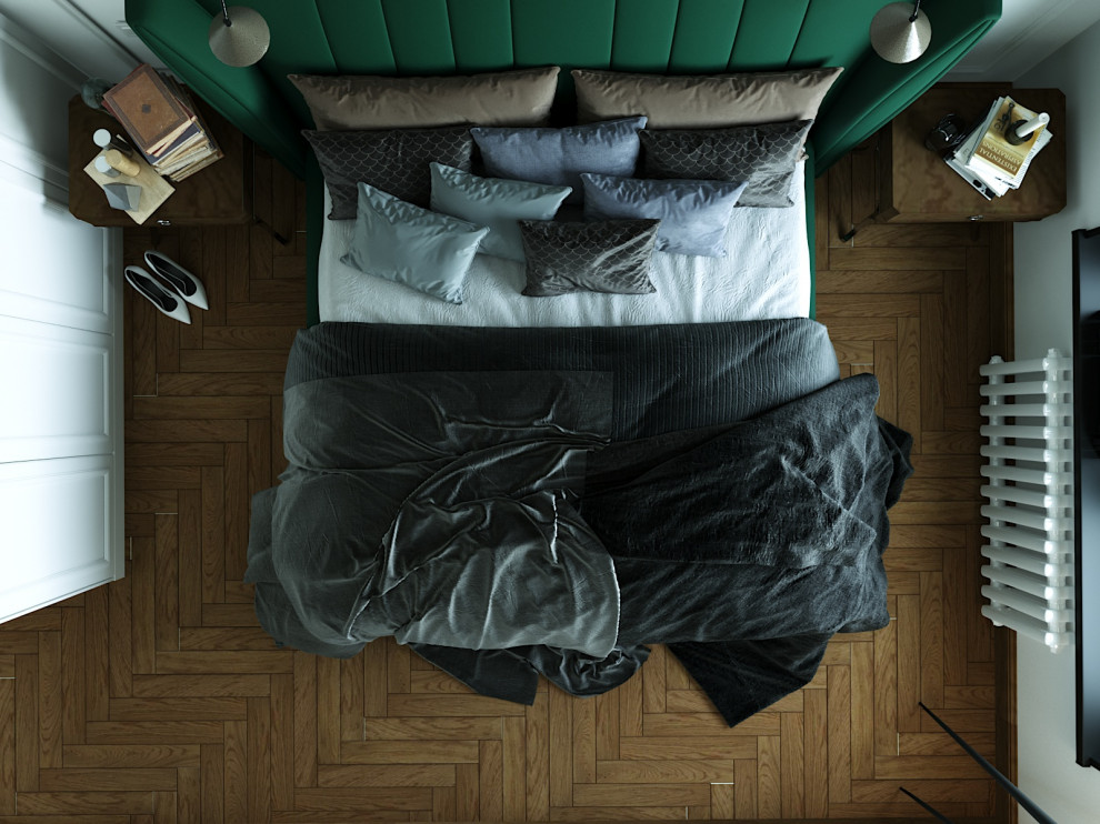 3D Визуализация - спальня сверху