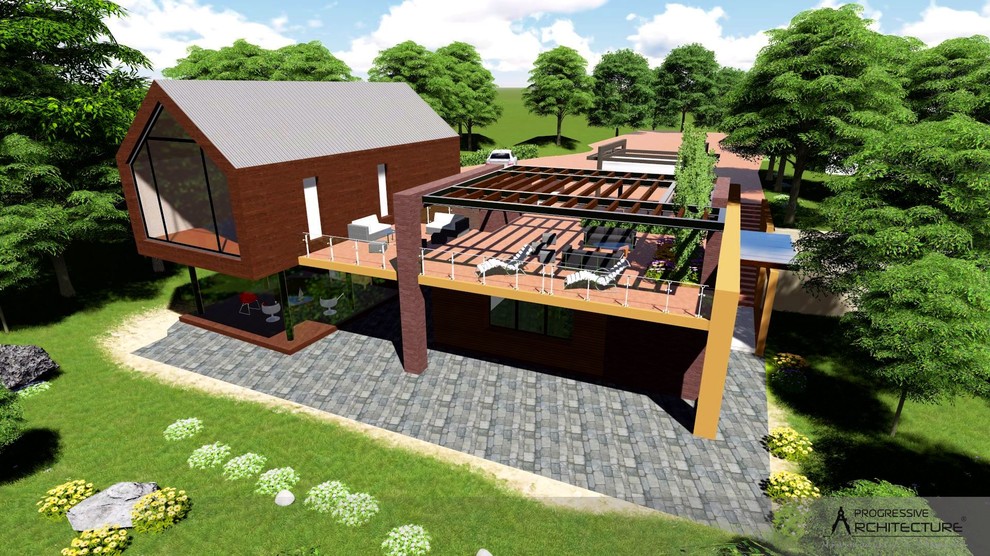 Современный стильный летний дом