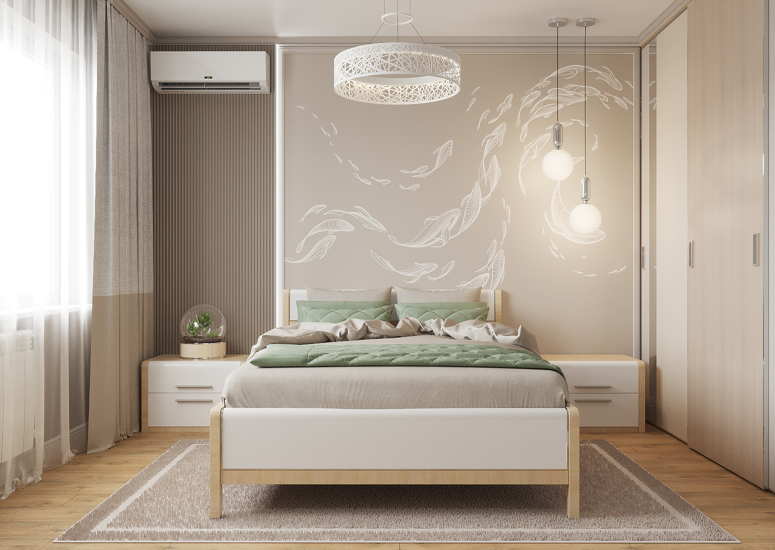 Двухкомнатная квартира с гостиной-холлом