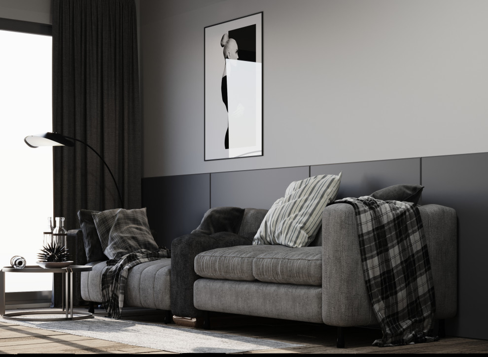 3д визуализация гостиной