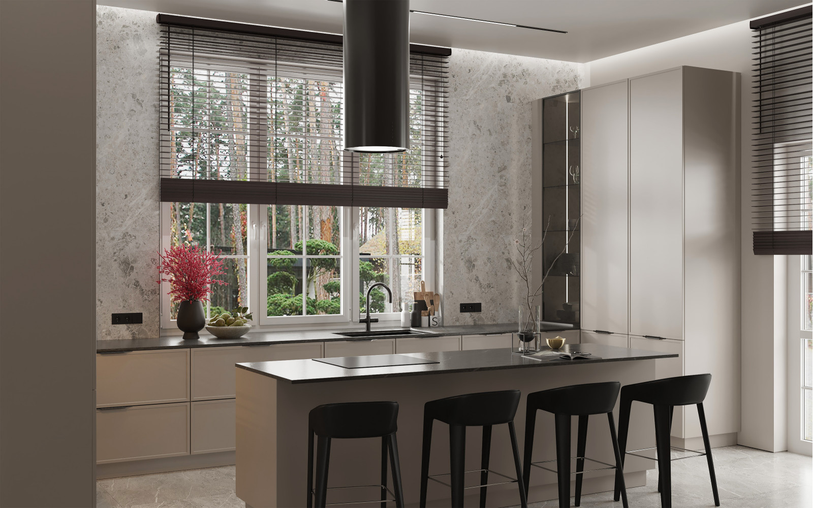 Проект кухни в трехэтажной доме на улице Красная в городе Калининграде