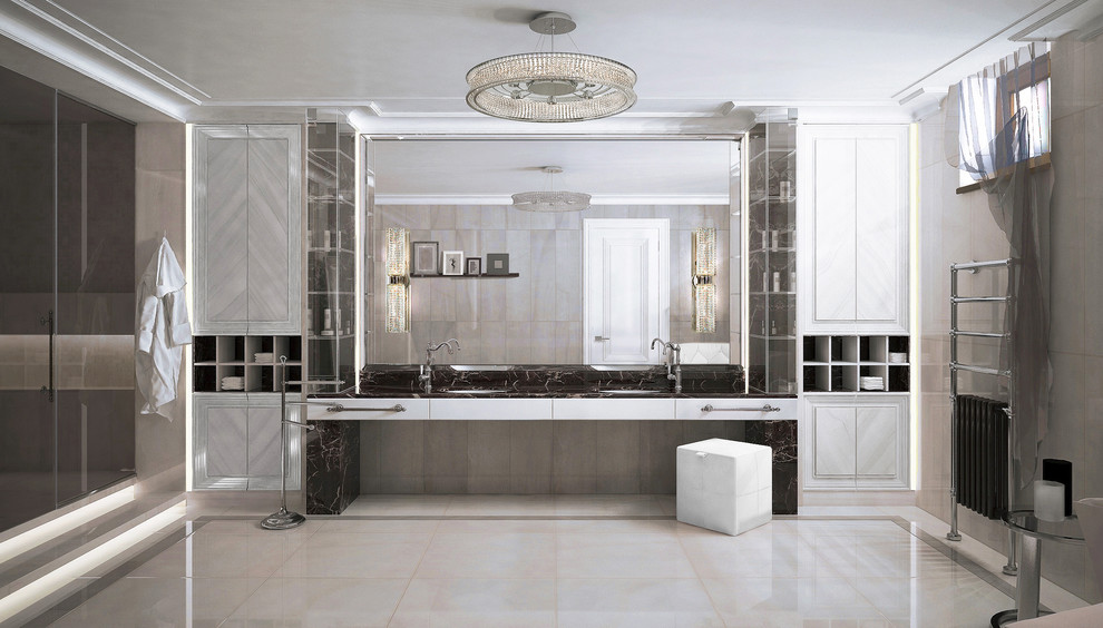 Обложка проекта: Просторная ванная в цокольном этаже