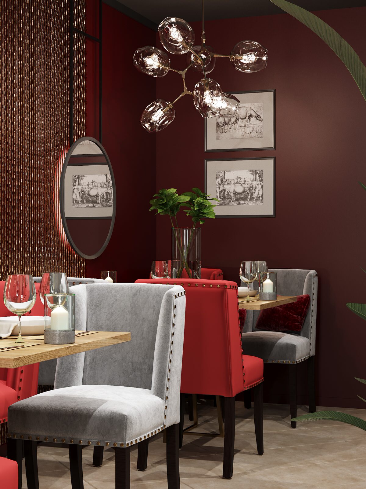 Интерьер ресторана «ИЗУМРУД, РУБИН И САПФИР»