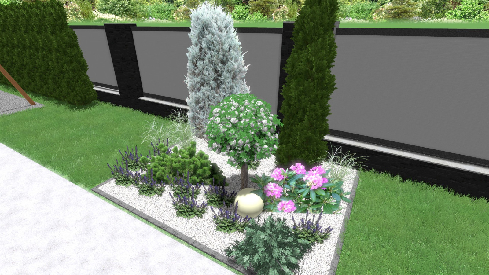 Проект участка с вертикальной планировкой. Подпорные стенки и перепады высот.