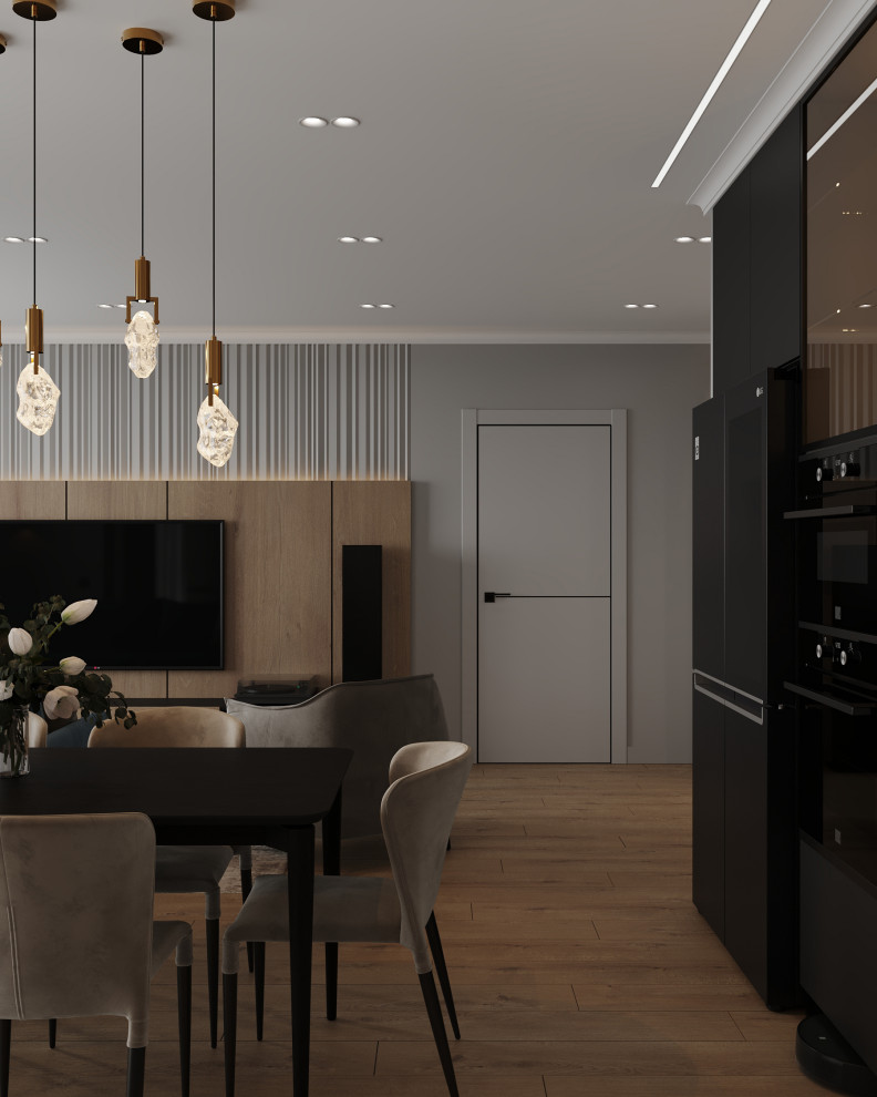 Кухня-гостиная (четырехкомнатная квартира в ЖК "Илмари", Пенза)