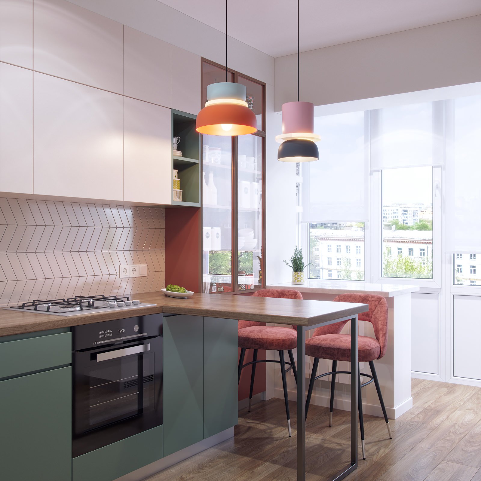 Яркая однушечка для молодой мамы с дочкой