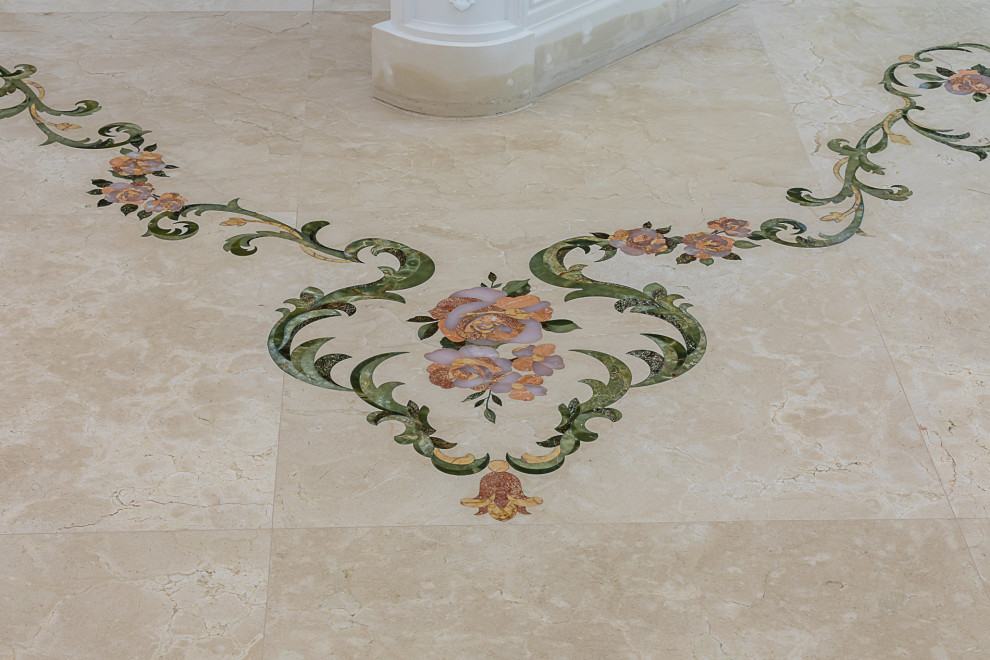 Мраморные полы с мозаикой