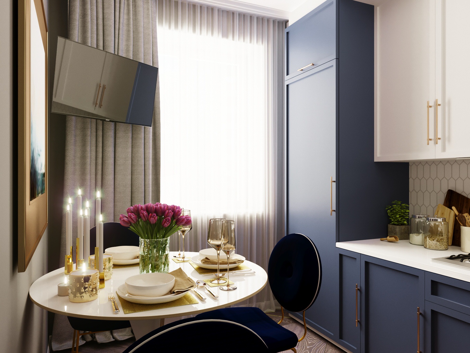 Дизайн кухни в ЖК "Вертикаль", г. Тула