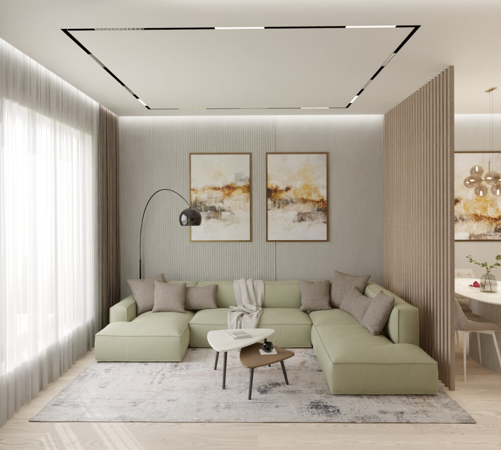 Обложка проекта: Кухня-гостиная в доме