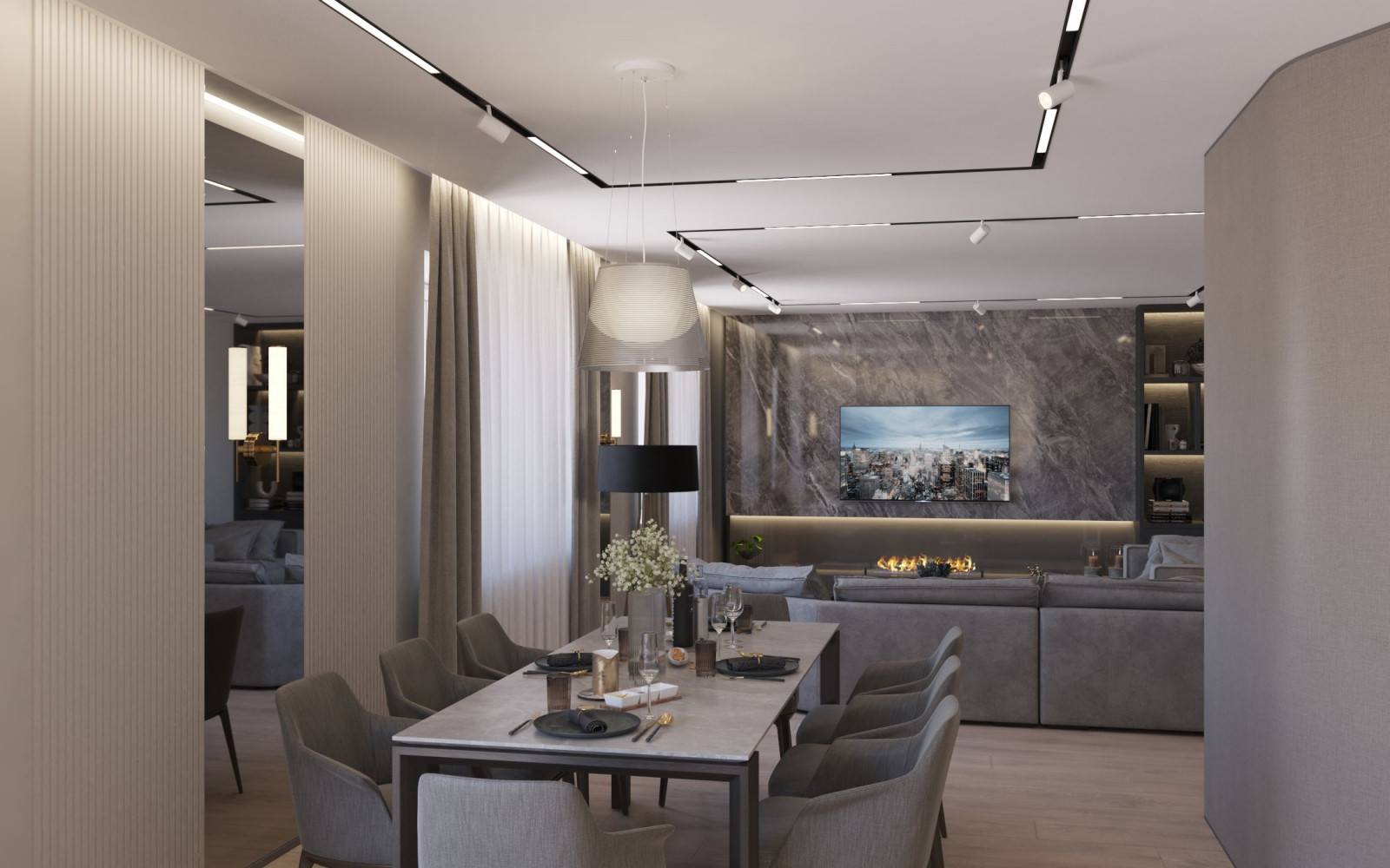 Дизайн проект квартиры со сложной остроугольной планировкой