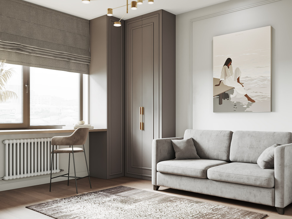 Дизайн-проект 3-комнатной картиры ЖК "Дом на Грота", 102 кв.м, Спб