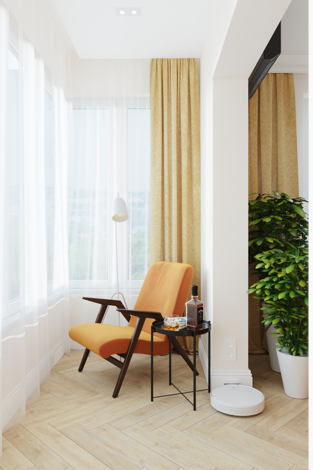 Яркий интерьер квартиры в стиле сканди