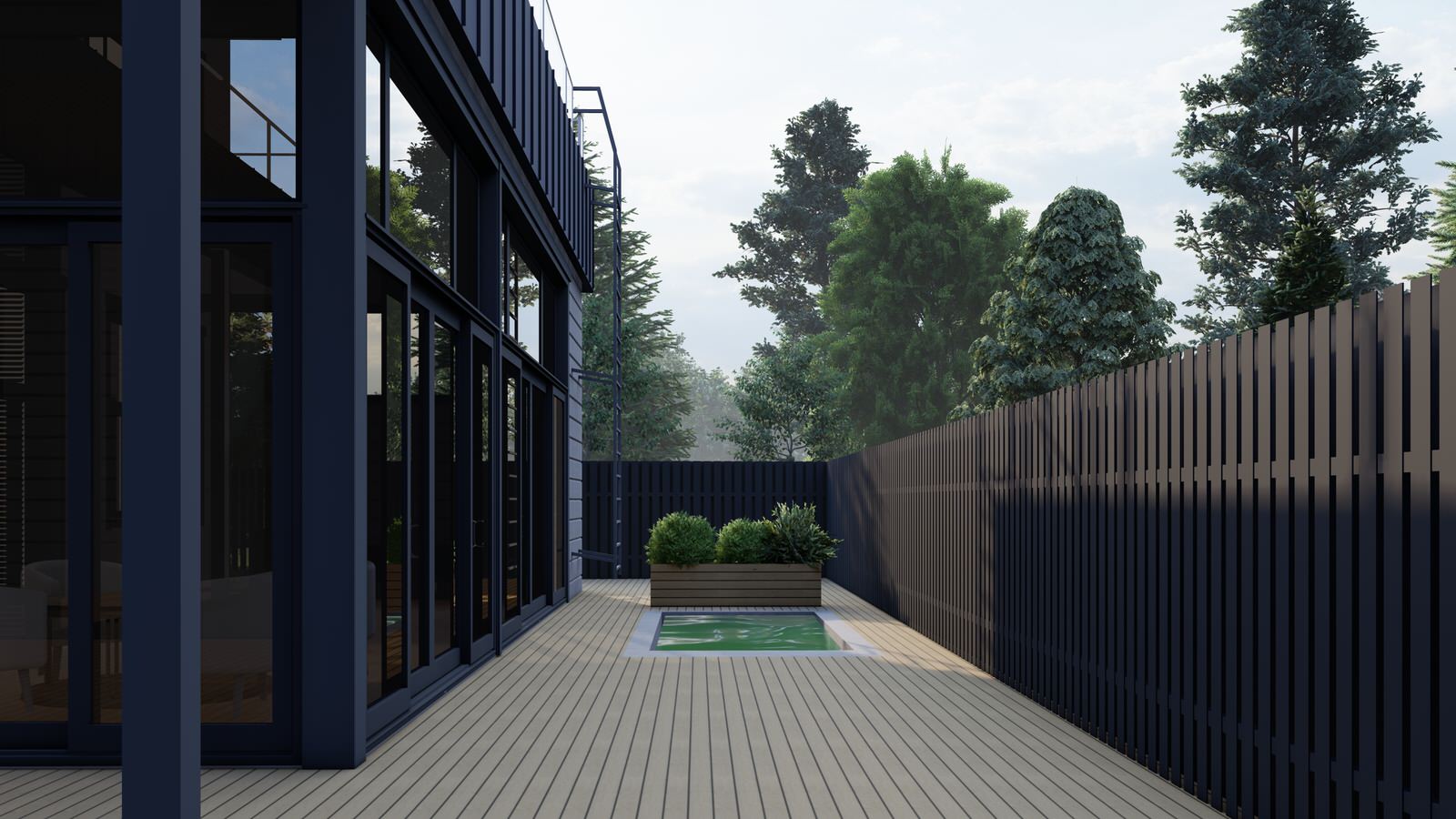 Концепция экстерьера и ландшафта загородного дома