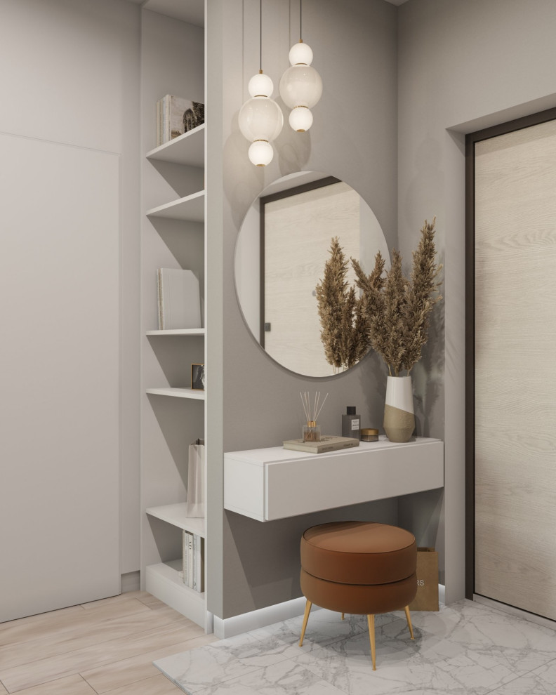 современная двушка в светлых тонах