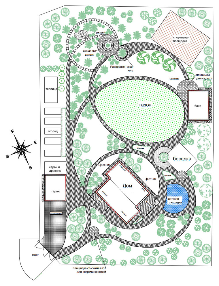 Обложка проекта: План благоустройства участка. СПб. Снегиревка