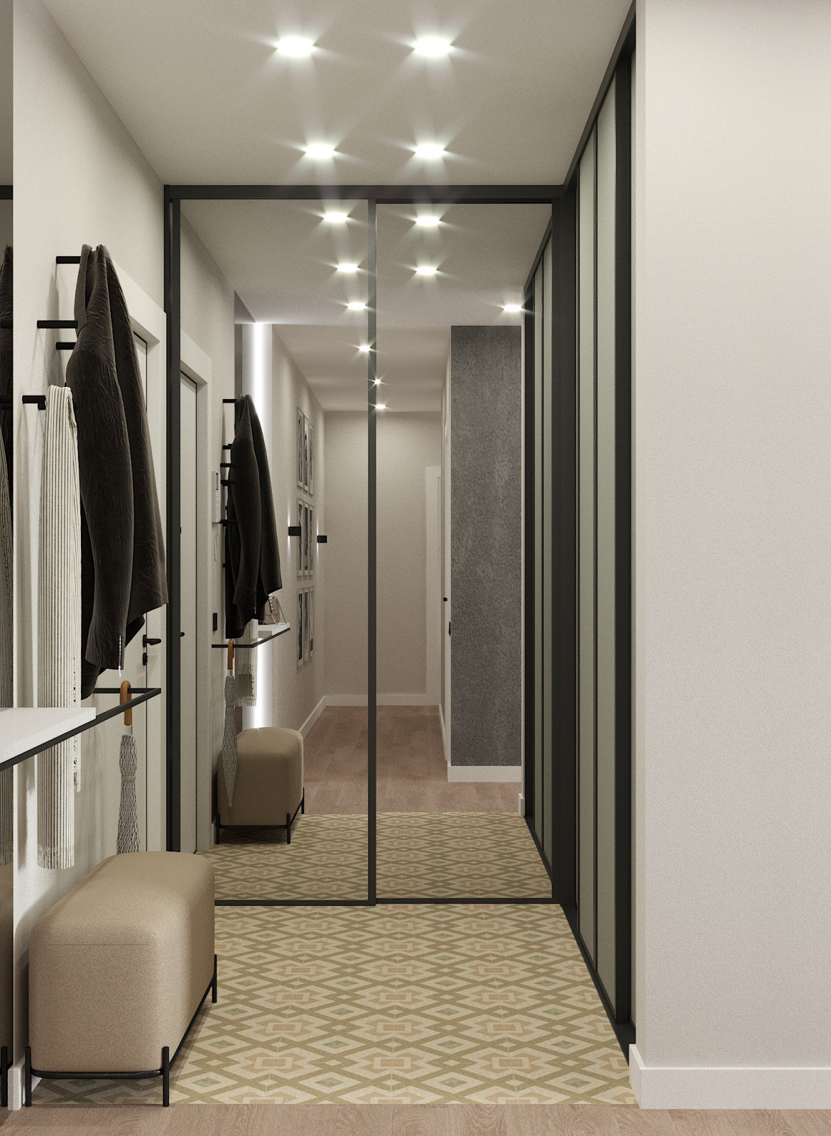 Дизайн-проект квартиры, площадью 99,1 м2 в г. Новосибирск