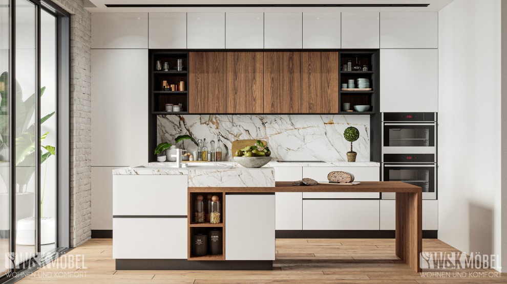 Обложка проекта: Современная кухня (эмаль глянец)