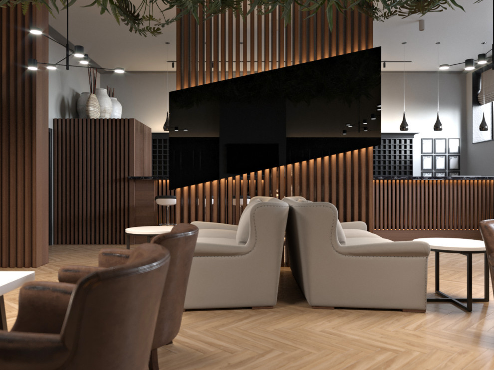 Проект зоны ресепшен в спотривном клубе