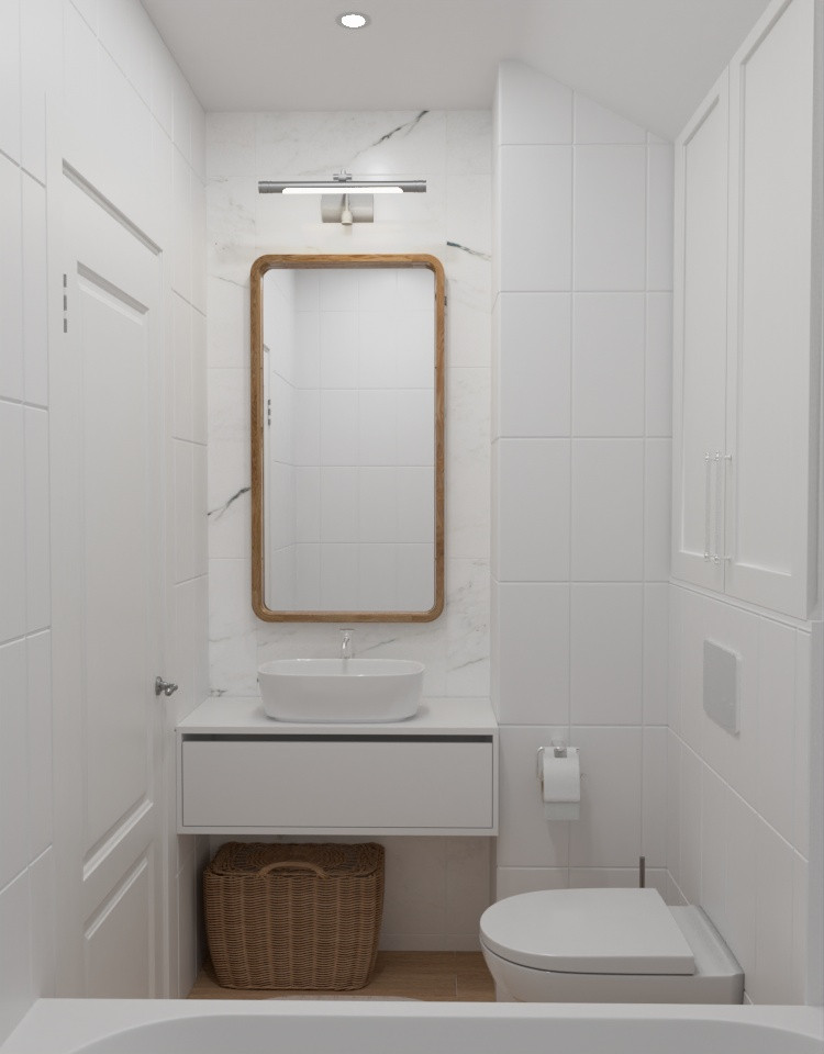 Частный дом в белом цвете