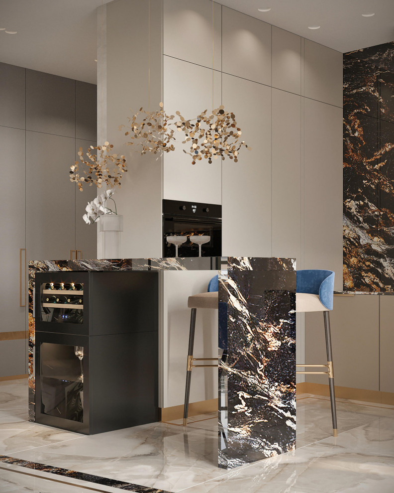 Роскошный дизайн квартиры в стиле современная классика в ЖК "Квартал Лахта парк"