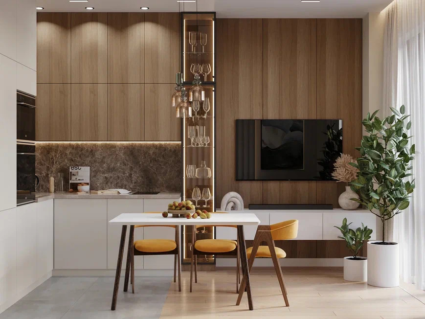 Ремонт квартиры 45 м2 в современном стиле с элементами классики