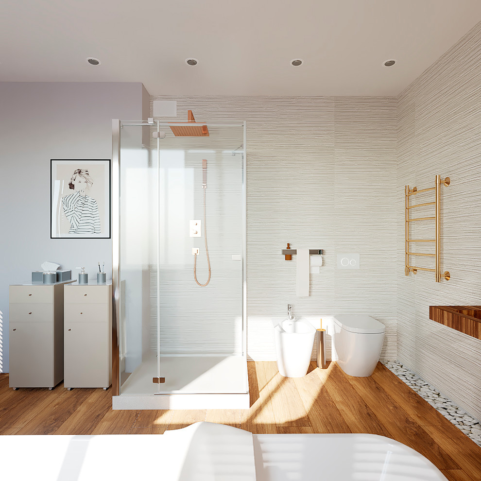 Светлая и разноцветная квартира для молодой девушки.