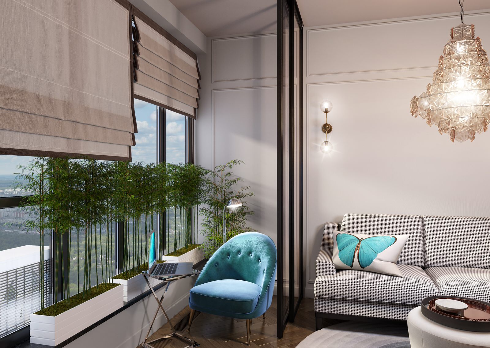 Interior design of a residential flat in The housing complex "Dynasty" at Moscow