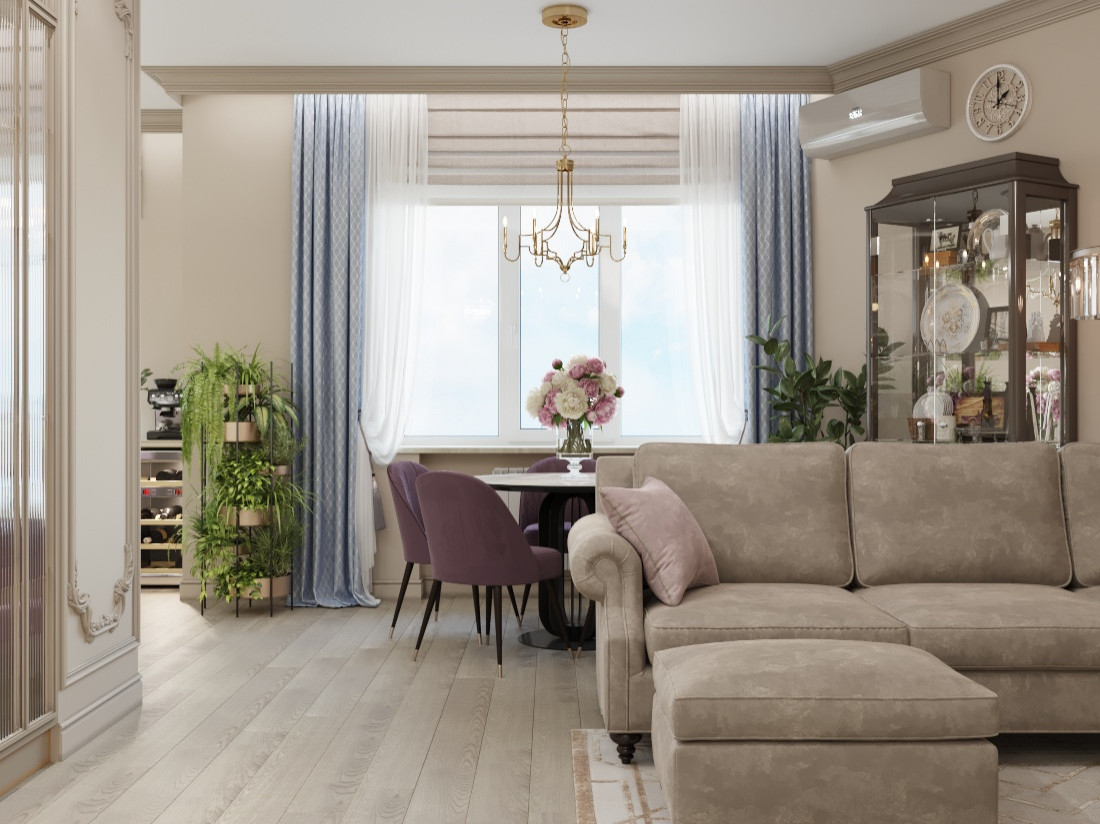 Неоклассика в гостиной