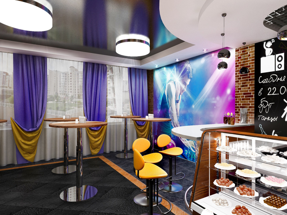 Обложка проекта: Дизайн интерьера молодежного кафе