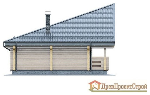 Проект бани № 156. Баня из бруса массива естественной влажности 140 х 140,