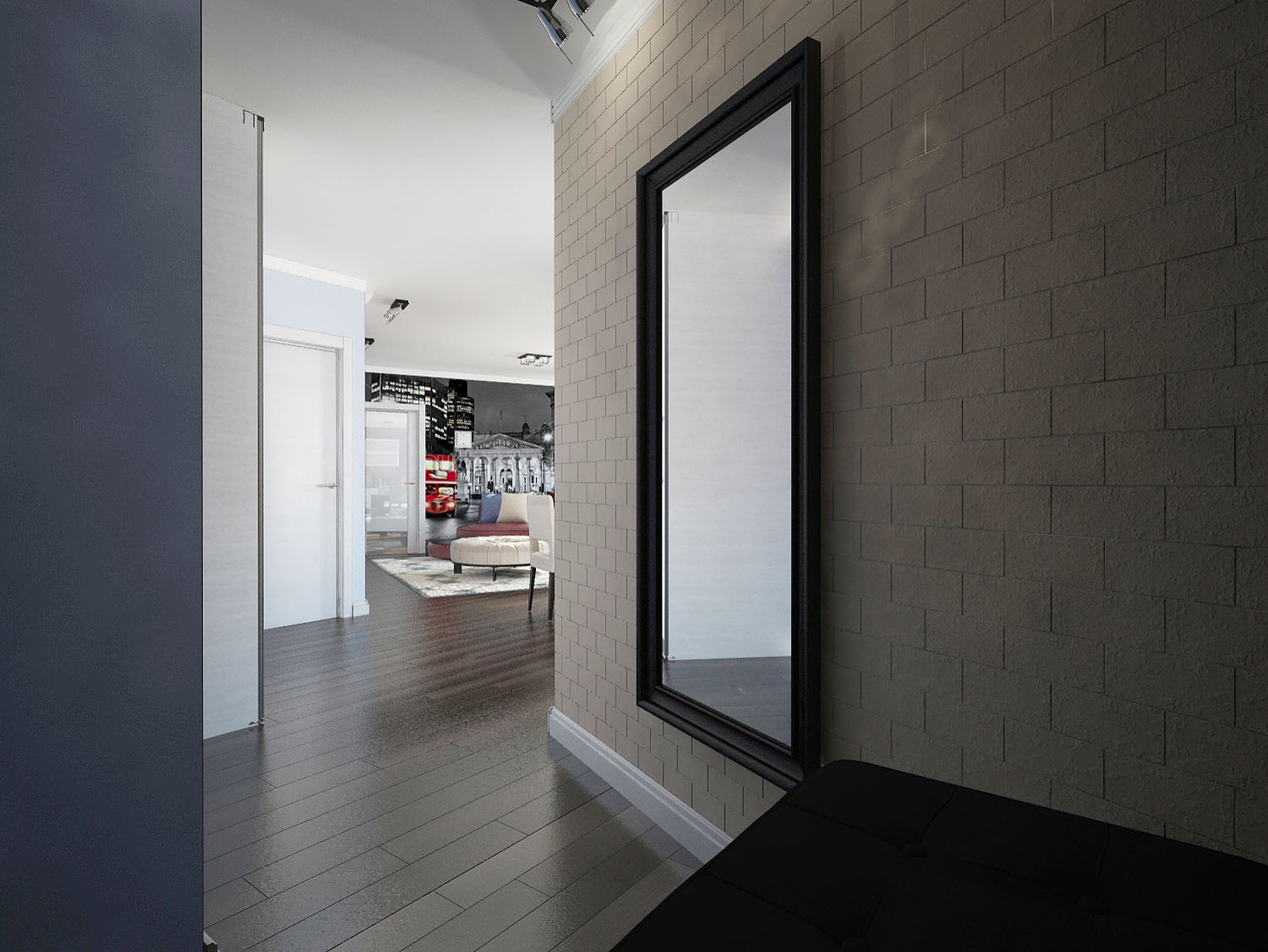 Современная трехкомнатная квартира на 20 этаже