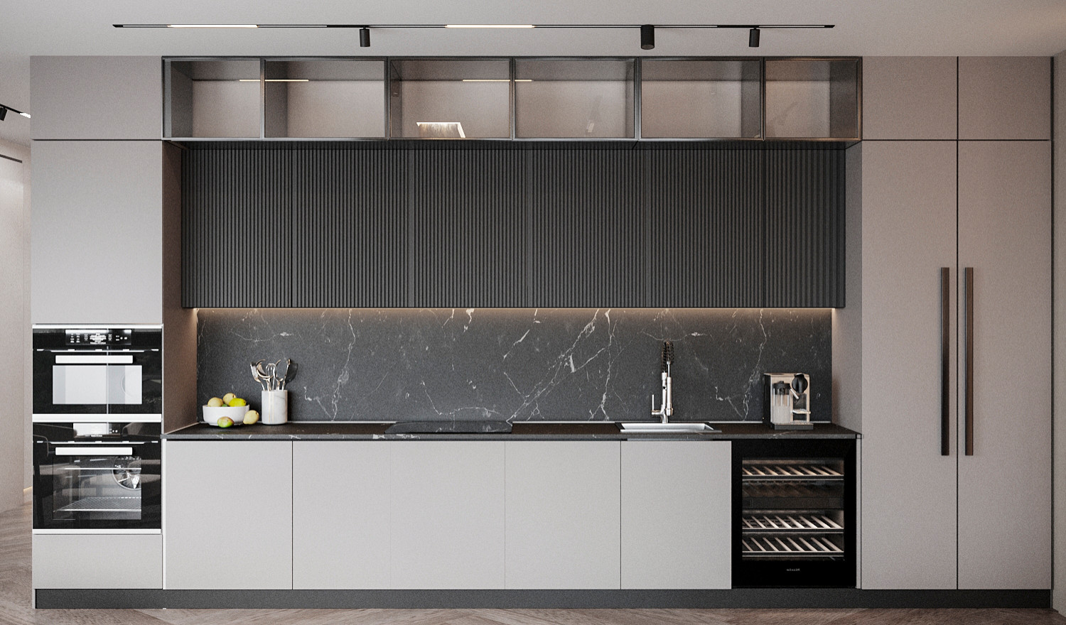 Квартира в современном стиле в древесных тонах