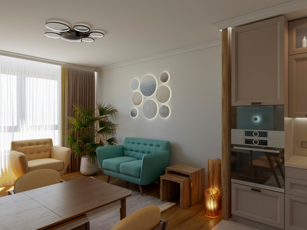 Гостиная с яркими акцентами