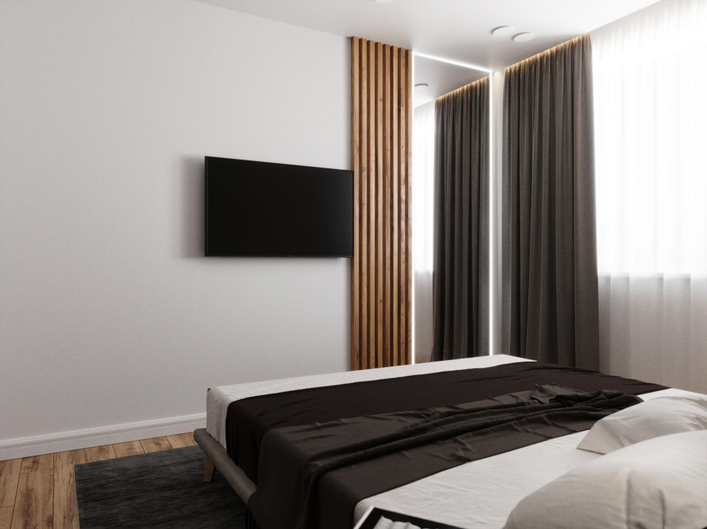 Визуализация спальни и коридора