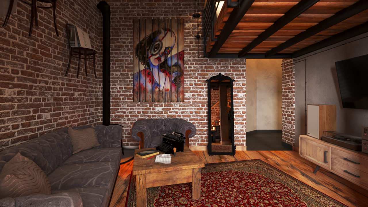 Проект квартиры в стиле Лофт на Буханцева