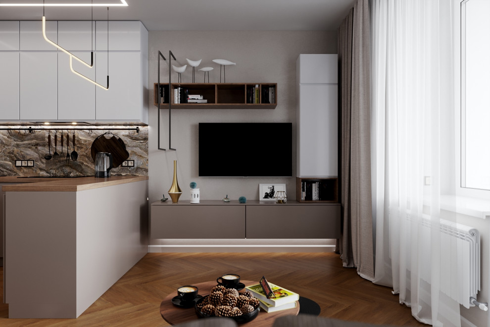 Квартира  с зелёными акцентами