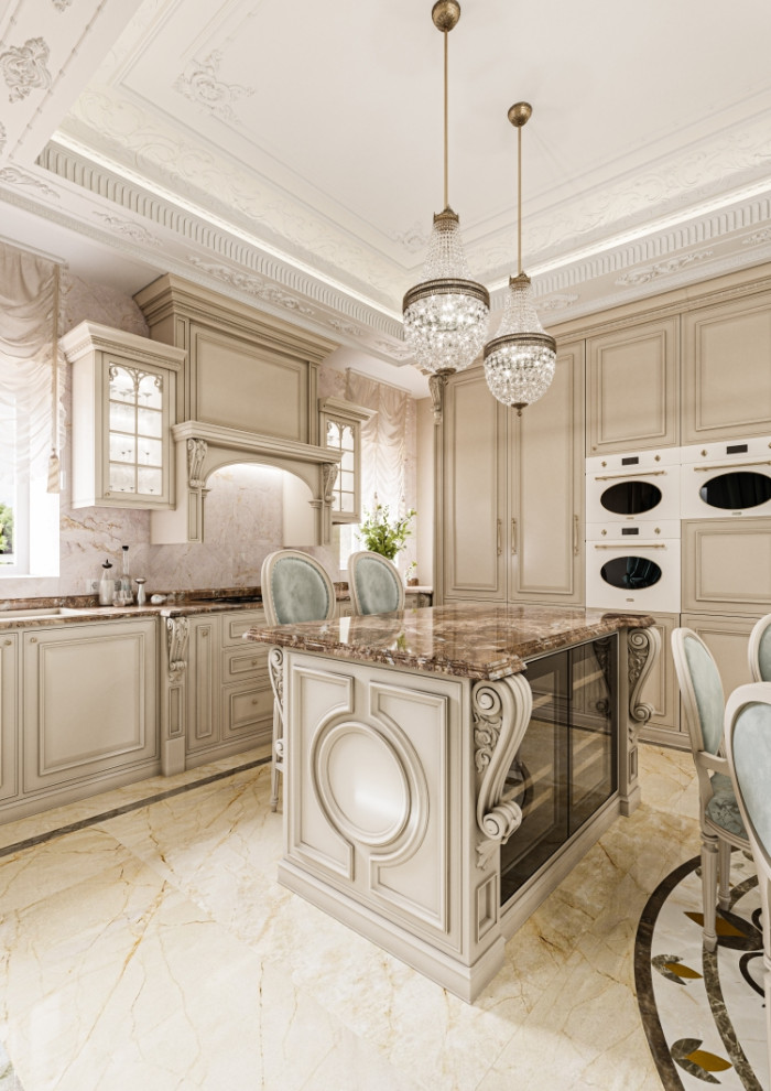 Кухня остров 1-ый этаж