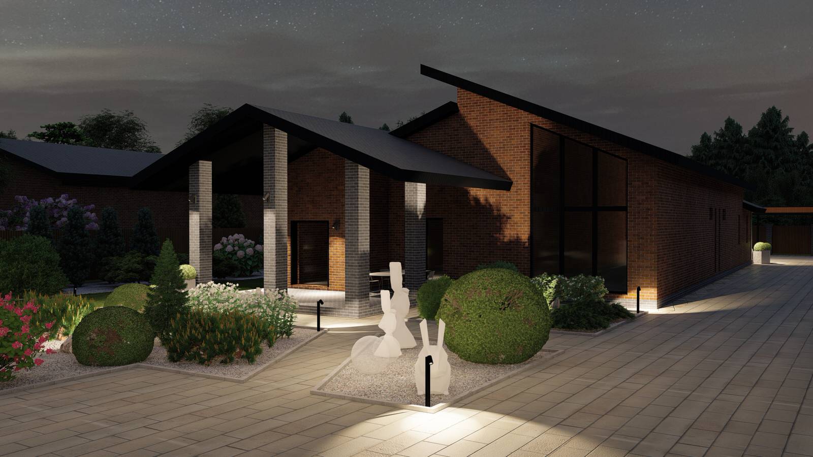 Ландшафтный дизайн 25 соток в д. Большая Ельня