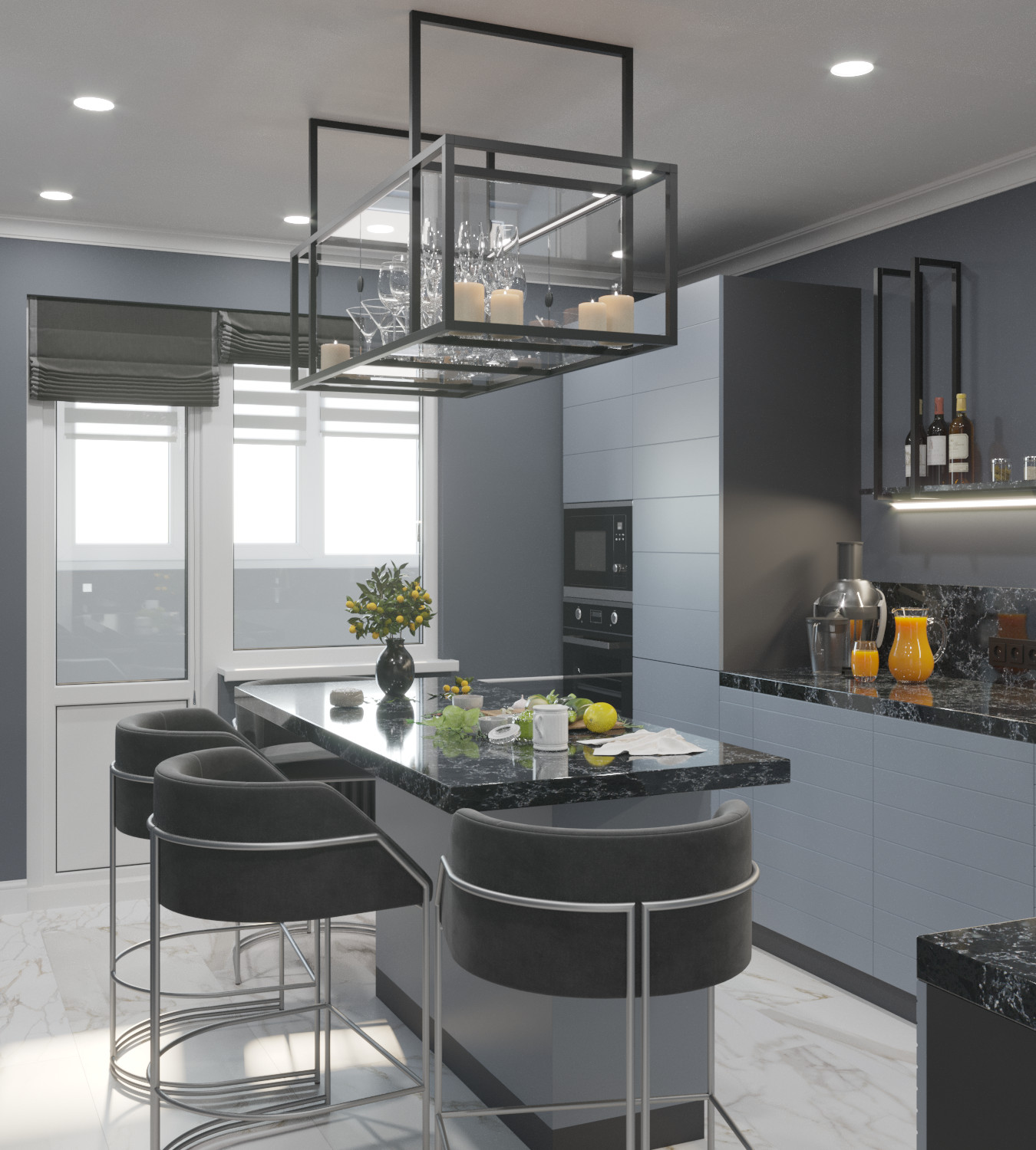 Обложка проекта: Квартира в стиле "Американская классика" (65 м2)