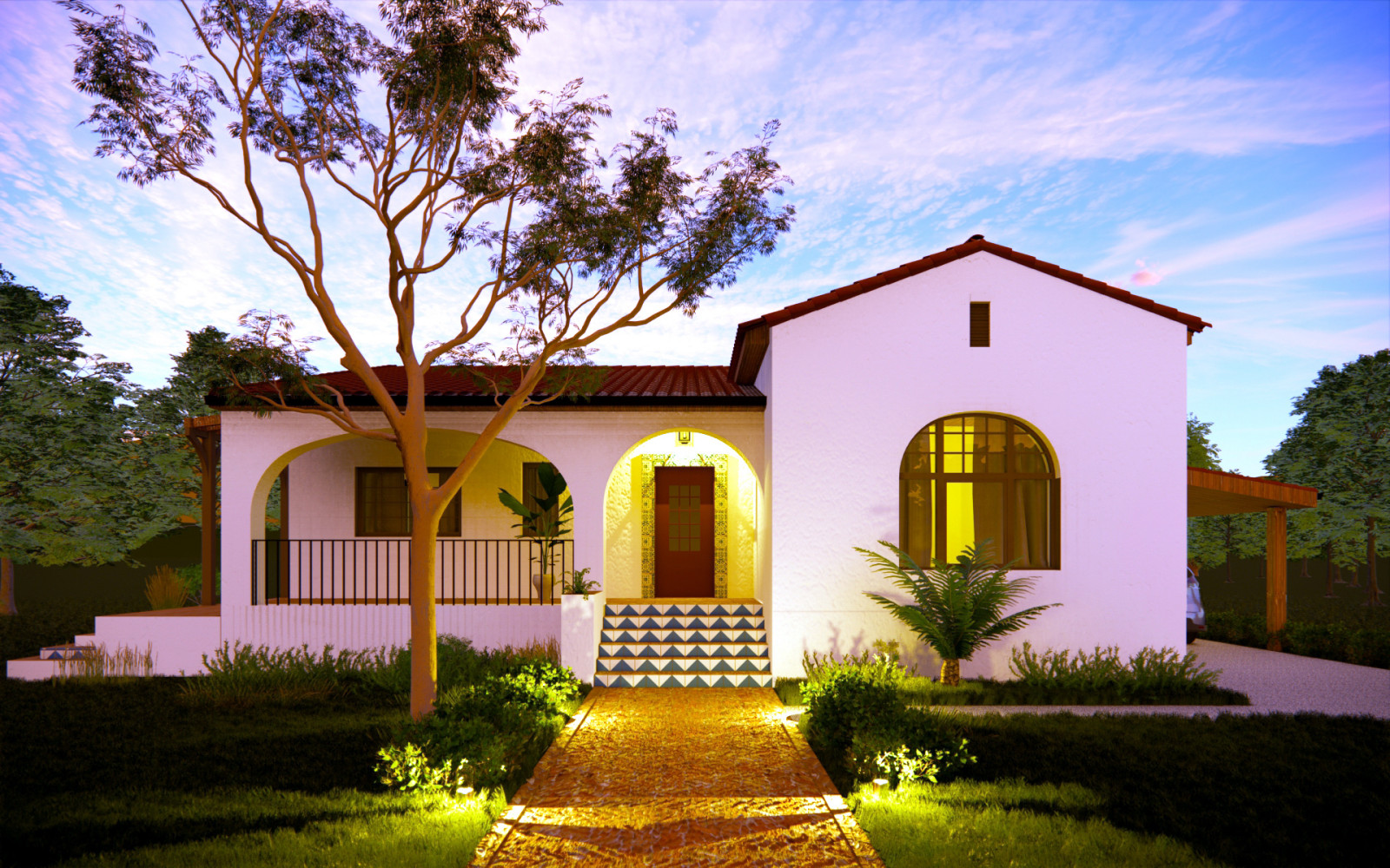 Обложка проекта: Дом в южном стиле