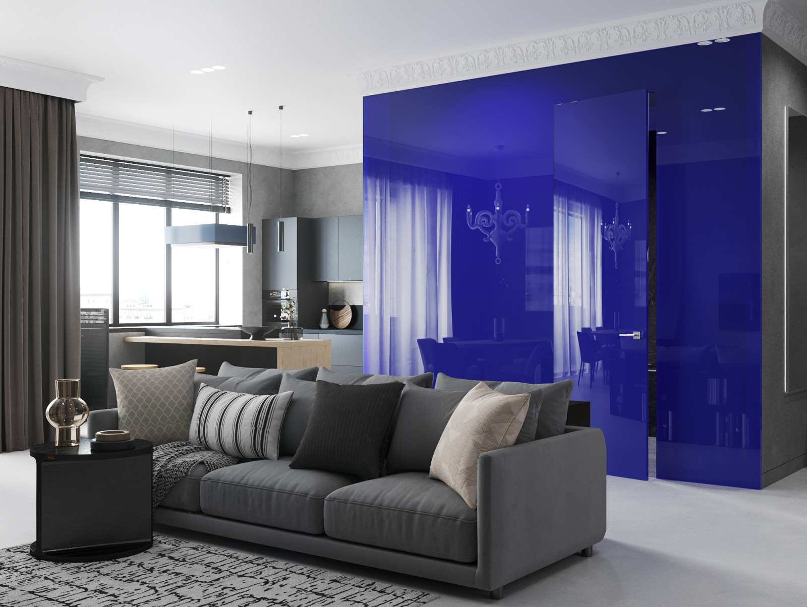 "Some blue"